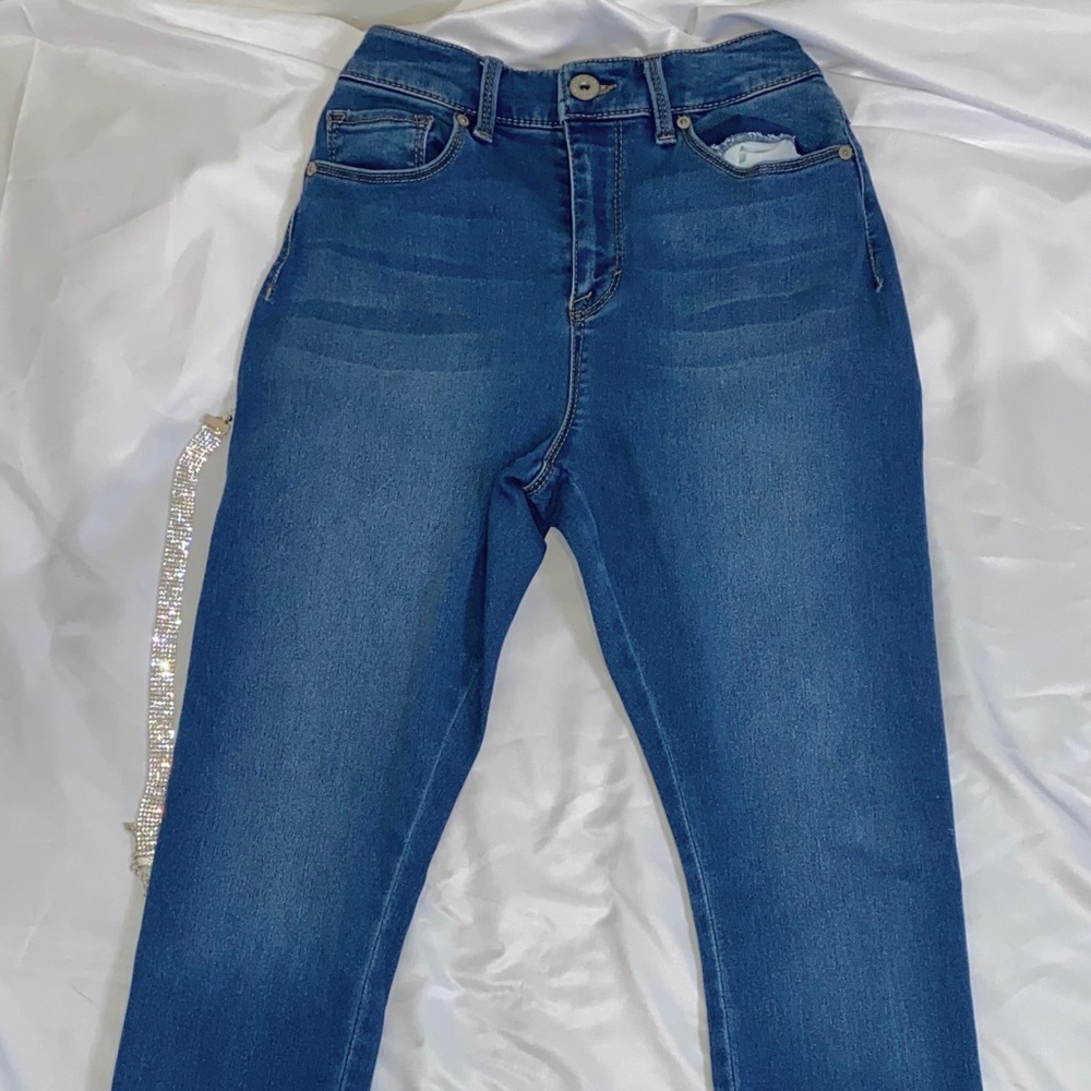 Size 6 style&co high waisted blue jeans!!!